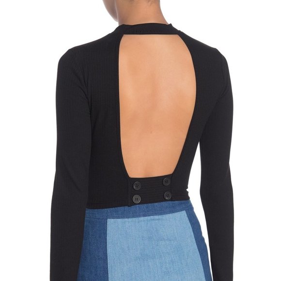 Wild Honey Tops - NWOT Wild Honey Open Back Long Sleeve Crop Top